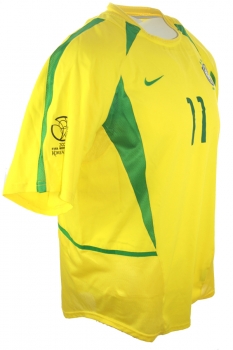 Nike Brazil jersey World Cup 2002 11 Ronaldinho home yellow world champion men's XL