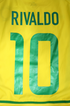 Nike Brasilien Trikot 10 Rivaldo 2002 WM Weltmeister Heim Gelb Herren XL