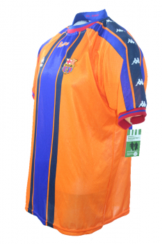 Kappa FC Barcelona Trikot 4 Josep Guardiola 1997/98 Auswärts Orange Herren M/L