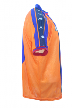 Kappa FC Barcelona Trikot 7 Luis Figo 1997/98 Away Orange Herren S