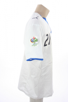 Puma Italien Trikot 21 Andrea Pirlo WM 2006 Weltmeister Weiß Herren M/L