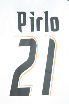 Puma Italien Trikot 21 Andrea Pirlo WM 2006 Weltmeister Weiß Herren M/L