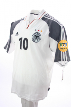 Adidas Deutschland Trikot 10 Lothar Matthäus Euro 2000 DFB Heim weiß Herren 176cm