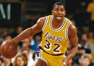 Champion Los Angeles L.A. Lakers Trikot 32 Magic Johnson Heim Gelb Herren L oder XL