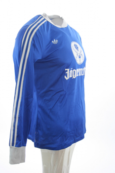 Adidas Eintracht Braunschweig jersey 1980 Jägermeister blue Away men's M (5/6)