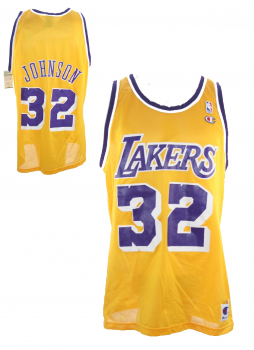 Champion Los Angeles L.A. Lakers Trikot 32 Magic Johnson Heim Gelb Herren L oder XL