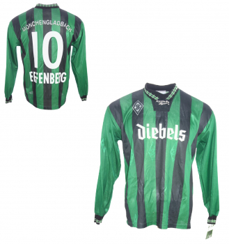 Reebok Borussia MönchenGladbach Trikot 10 Effenberg Diebels 1996/97 Matchworn Herren L