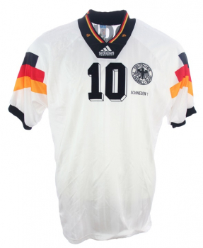 Adidas Deutschland Trikot 10 Thomas Doll 1992 EM Euro 92 Heim Weiß DfB Herren XL