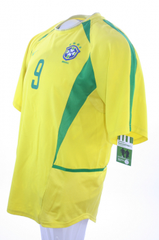 Nike Brasilien Trikot 10 Ronaldinho 6 Roberto Carlos 10 Rivaldo WM 2002 Neu Herren L oder XL