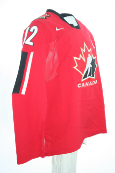 Nike Canadá hockey sobre hielo camiseta 12 Jarome Iginla Olympia Torino 2006 rojo senor XL