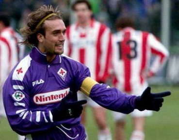 Fila A.C. Florenz Trikot 9 Gabriel Batistuta 1998/99 Batigol Nintendo Blau Neu Herren S/M/L/XL