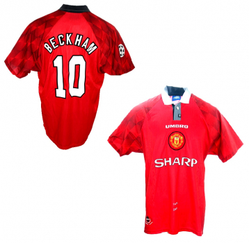 Umbro Manchester United Trikot 10 David Beckham 1996/97 sharp UEFA CL Heim Herren XL