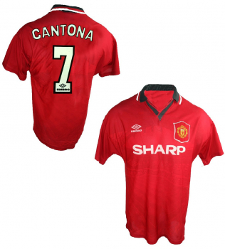 Umbro Manchester United Trikot 7 Eric Cantona 1994/95 matchworn Sharp Herren XXL/2XL