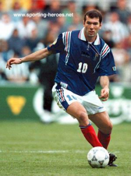 Adidas Frankreich Trikot 10 Zinedine Zidane Euro 1996 EM heim blau Herren L