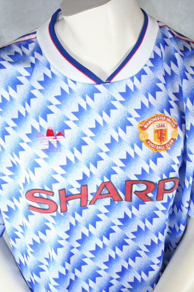 Adidas Manchester United Trikot 1990 1991 1992 Sharp Blau Herren XL