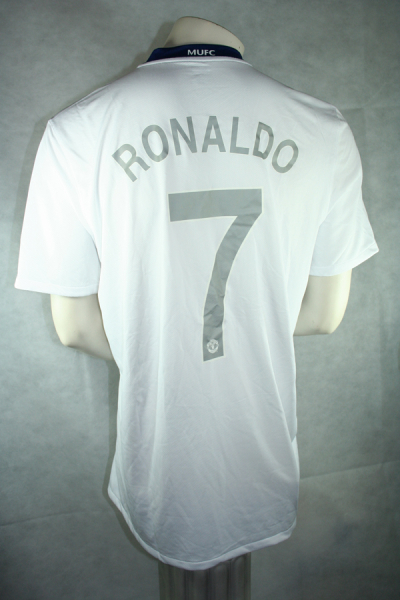 Nike Manchester United Trikot 7 Cristiano Ronaldo 2008/09 AIG Neu Weiß Herren XL