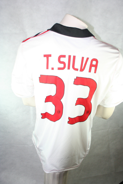 Adidas AC Mailand Trikot 33 Thiago Silva  2010/2011 Weiß Bwin Herren L