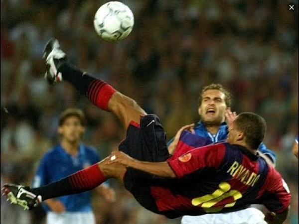 Nike FC Barcelona Trikot 10 Rivaldo 2001/02 Heim Herren XL