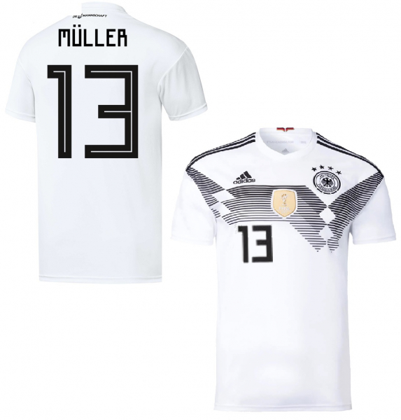 Adidas Alemania camiseta 13 Thomas Müller Copa del Mundo 2018 Russa blanco senor S o L