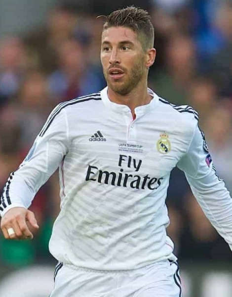 Adidas Real Madrid camiseta 4 Sergio Ramos 2014/15 Emirates home señor XL