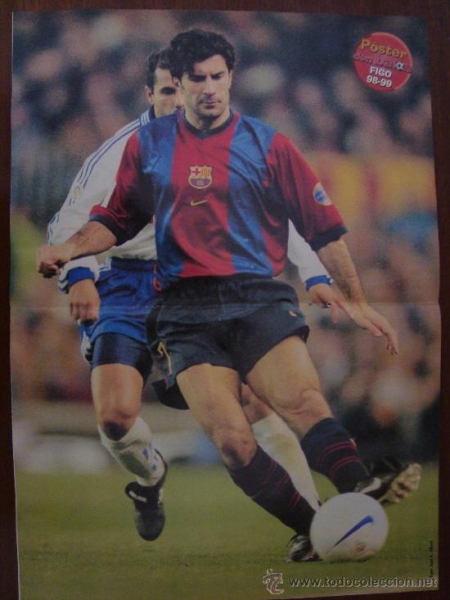 Nike FC Barcelona Trikot 7 Luis Figo 1998/99 Heim Herren XL