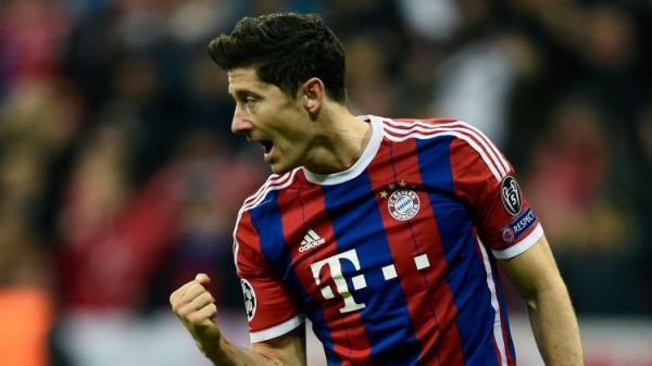 Adidas FC Bayern München Trikot 9 Robert Lewandowski 2014/15 Heim mit Fifa winner Patch Herren M