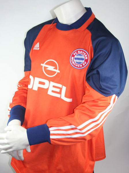 Adidas FC Bayern München Trikot Torwart 1 Oliver Kahn 2000/01 finale Orange XL