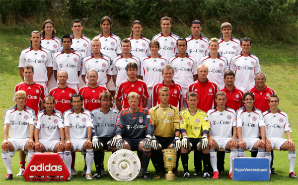 Adidas FC Bayern Múnich camiseta 2006/07 T-com blanco senor S/M/L/XL o 2XL/XXL