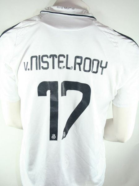 Adidas Real Madrid Trikot 2008/09 17 Ruud Van Nistelrooy Bwin weiß Herren XL