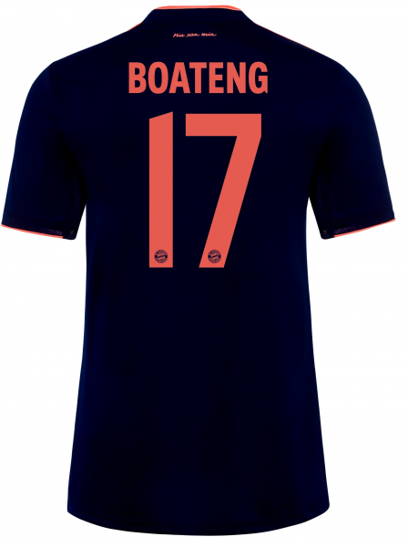 Adidas FC Bayern München Trikot 17 Jerome Boateng 2019/20 CL 3rd auswärts Telekom heim Marine navy Herren M