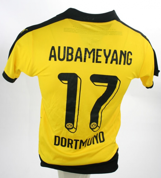 Puma Borussia Dortmund Trikot 17 Pierre-Emerick Aubameyang 2015/16 Heim BVB Neu Team signiert Herren M