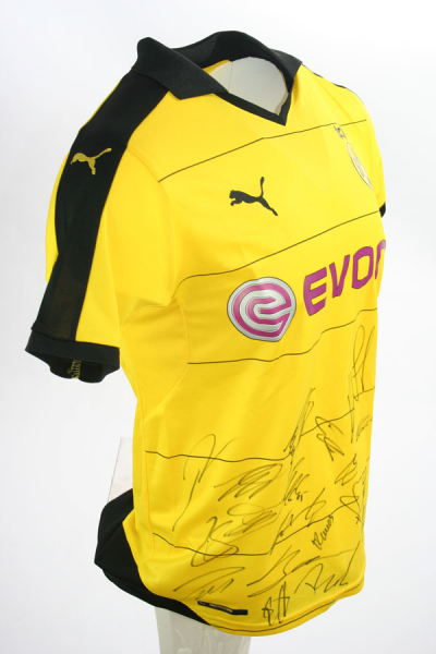 Puma Borussia Dortmund Trikot 17 Pierre-Emerick Aubameyang 2015/16 Heim BVB Neu Team signiert Herren M