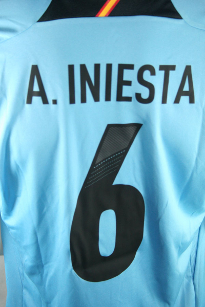 Adidas Spain jersey 6 Andrés Iniesta Euro 2012 away men's S/M/L/XL/XXL