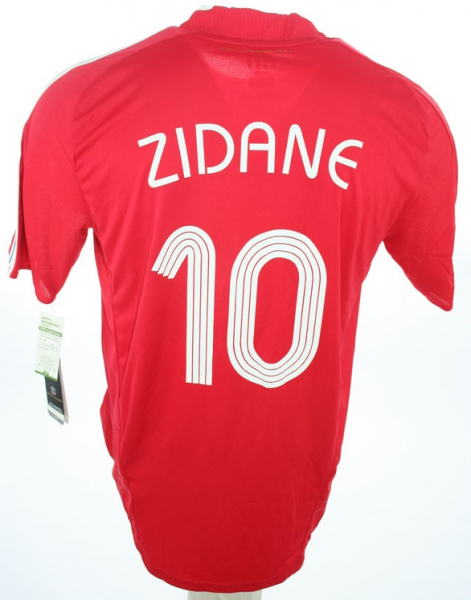 Adidas Frankreich Trikot 10 Zinedine Zidane WM 2006/2008 Rot Neu Herren L