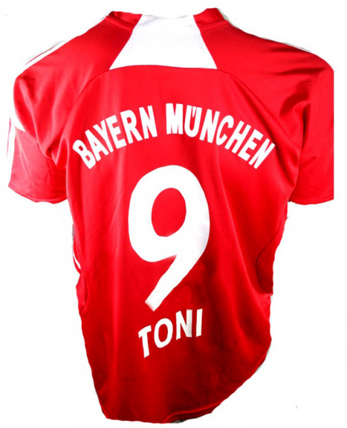 Adidas FC Bayern München Trikot 9 Luca Toni 2007/08 heim rot Kinder 152 cm youth M 11/12 jahre
