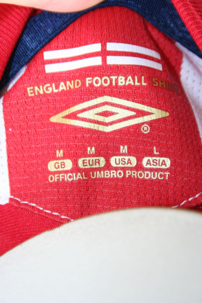 Umbro England Trikot 8 Frank Lampard WM 2006 Away Rot Herren L