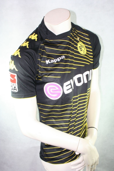 Kappa Borussia Dortmund Trikot 18 Lucas Barrios 2009/10 BVB Schwarz Away Evonik S