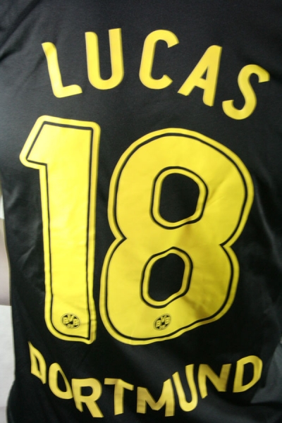 Kappa Borussia Dortmund Trikot 18 Lucas Barrios 2009/10 BVB Schwarz Away Evonik S