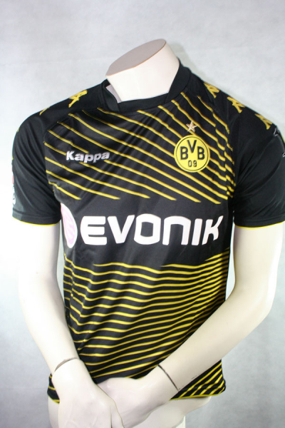 Kappa Borussia Dortmund Trikot 18 Lucas Barrios 2009/10 BVB Schwarz Away Evonik S