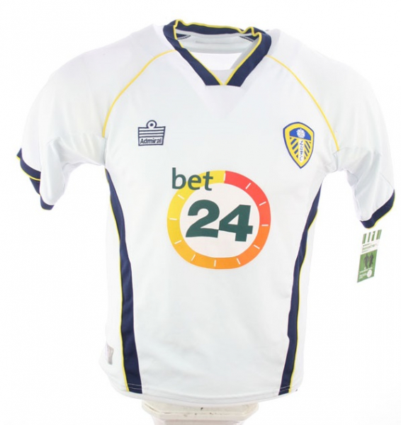 Admiral Leeds United camiseta 2006/07 bet24 home blanco senor S