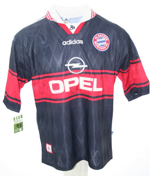 Adidas FC Bayern München Trikot 5 Thomas Helmer 1997-1999 Signiert Opel Herren XL