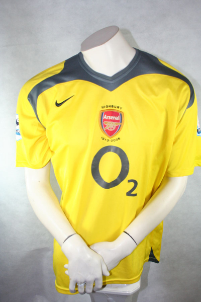 Nike Arsenal London Trikot 9 Reyes 2005/06 CL Finale Away o2 gelb Herren L
