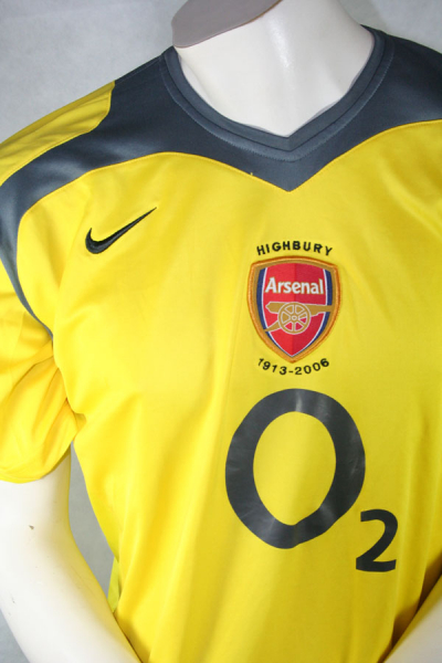 Nike Arsenal London Trikot 9 Reyes 2005/06 CL Finale Away o2 gelb Herren L