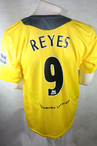 Nike Arsenal London Trikot 9 Reyes 2005/06 CL Finale Away o2 gelb Herren L