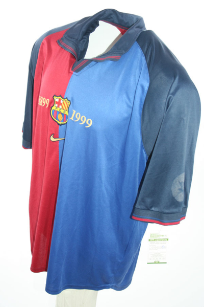 Nike FC Barcelona Trikot 11 Rivaldo 1999/2000 Blau/Rot Home Herren XL