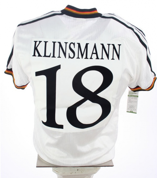 Adidas Deutschland Trikot 18 Jürgen Klinsmann 1996 Euro 96 Match worn DfB Herren S oder XL