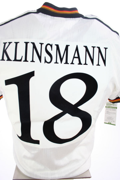 Adidas Deutschland Trikot 18 Jürgen Klinsmann 1996 Euro 96 Match worn DfB Herren S oder XL