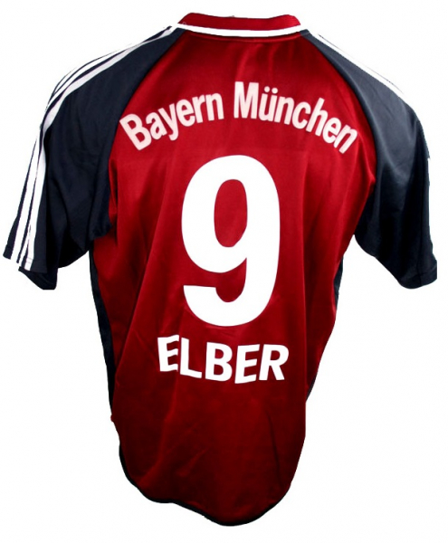 Adidas FC Bayern Munich jersey 9 Giovanne Elber 2001/02 Opel men's 176 cm youth XL
