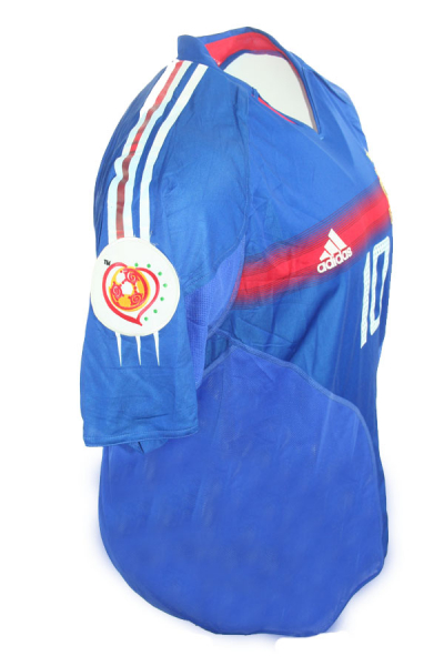 Adidas Frankreich Trikot 10 Zinedine Zidane Euro 2004 Blau Herren S M L XXL