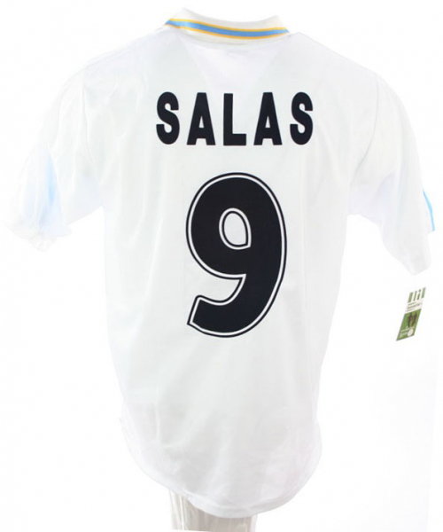 Puma Lazio Rom Trikot 9 Marcelo Salas 1999/2000 away Weiß/Blau Herren L/XL
